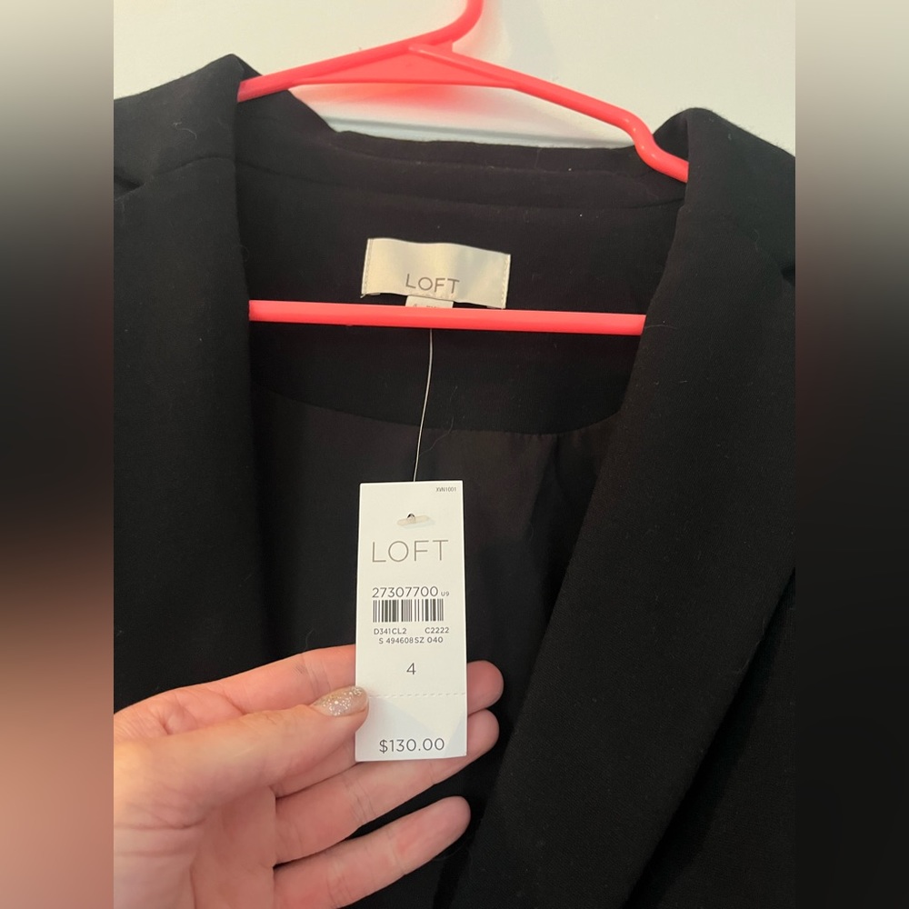 NWT LOFT blazer - black, size 4